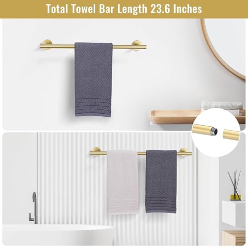 10-Piece Gold-Turned Towel Bar Set