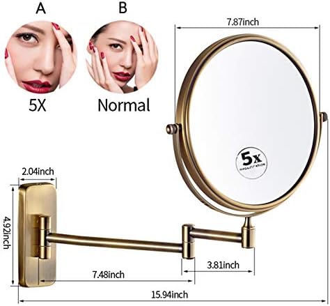 ZADIKO Wall-Mounted Double-Sided Makeup Mirror