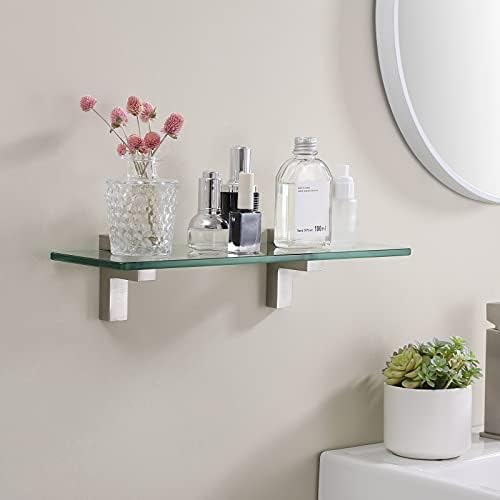 Sturdy Tempered Glass Bathroom Shelf