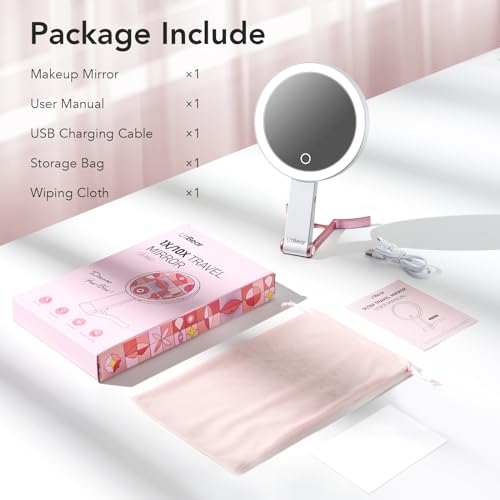 LitBear Compact Makeup Mirror with Lights