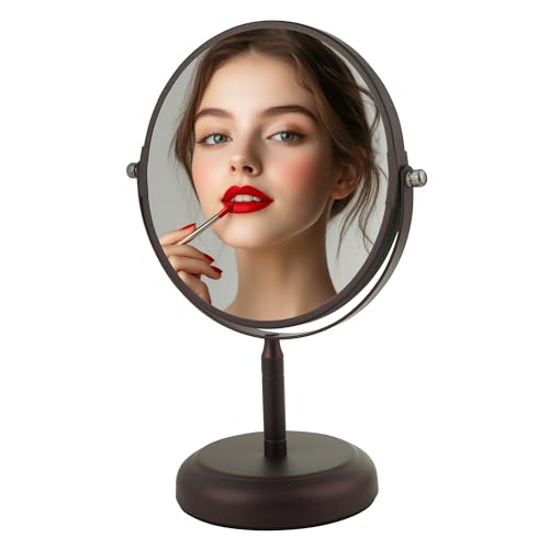 7 Tabletop Makeup Mirror with 1X5X Magnification