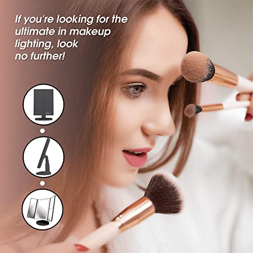Elegantly Yours 36-Piece Makeup Vanity Mirror 3X Magnification Portable Design