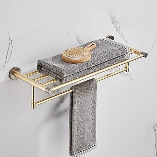 Light Luxury Copper Brushed Gold Bath Towel Rack Single Rod Towel Rail