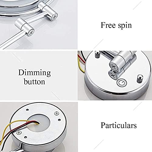 ULTRA THIN WALL MOUNTED MAKEUP MIRROR W LED