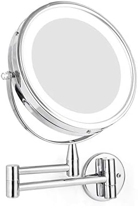 6-inch LED makeup mirror with 360 swivel