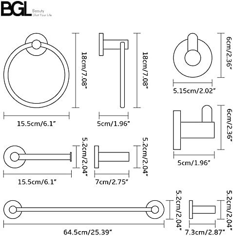 Adjustable 4-Piece Towel Bar Set for Bathrooms