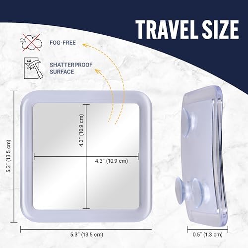 Compact Travel Mirror for Shaving on the Go