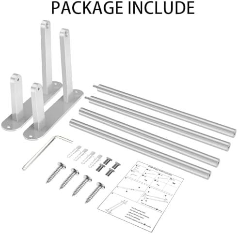 Double Towel BarStainless Steel Aluminum Towel RackBrushed Nickel by XEENEW