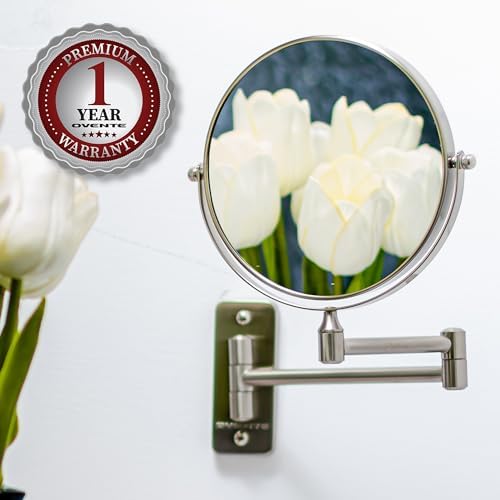 7-Inch Double-Sided Magnifying Vanity Mirror with 1X10X Magnification