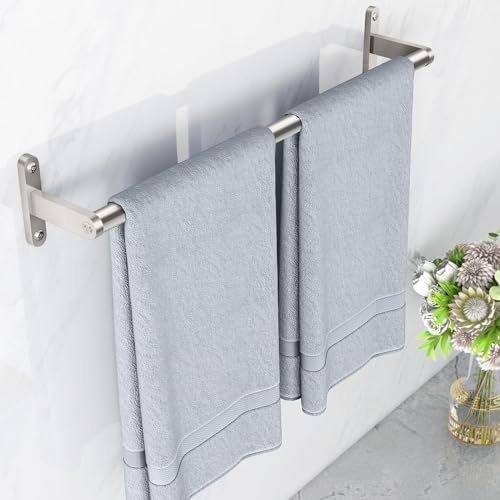 KLJKPA24-Inch Stainless Steel Towel Bar Brushed Nickel Easy to Install Space-Saving