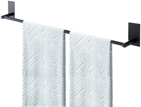Adhesive 24-inch Bath Towel Bar Easy Install Premium Steel No Drill Needed