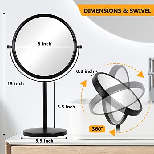 ALHAKIN 10x Magnifying Makeup Mirror 8-Inch Double Sided