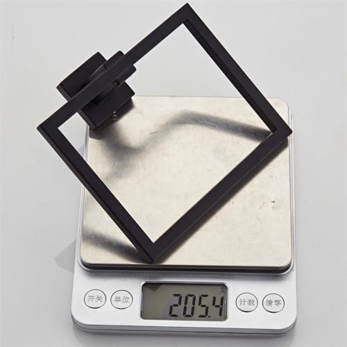 Matte Black Square Towel Rings for Bathroom Kitchen