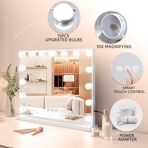 Adjustable Vanity Mirror with 3 Lights Modes