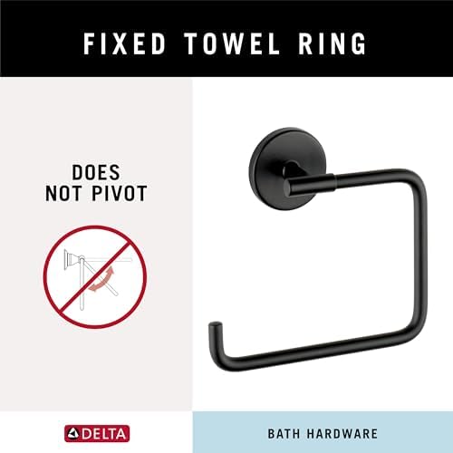 Bathessential Mat Black Open Towel Ring