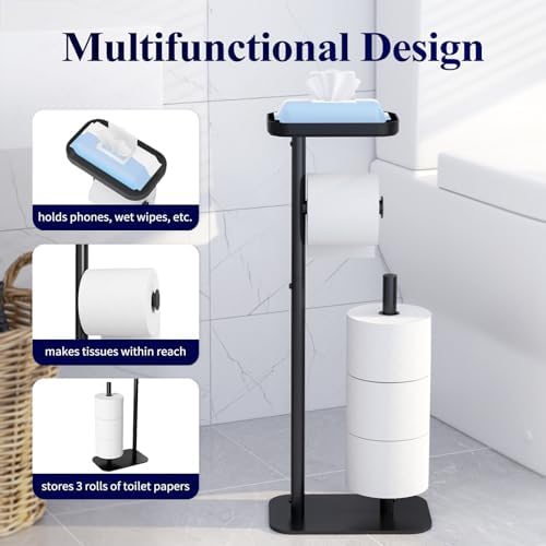 Rustless Black Toilet Paper Holder