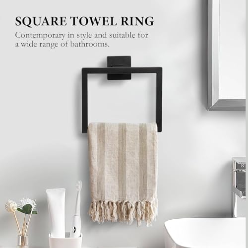 DUMDER 10-Piece Matte Black Bathroom Hardware Set