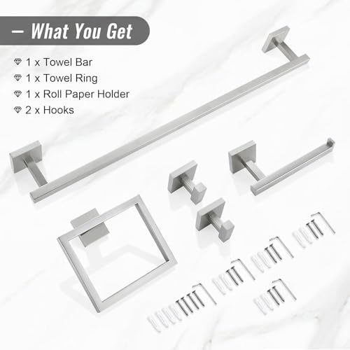 YACVCL Elegant Towel Bar Set