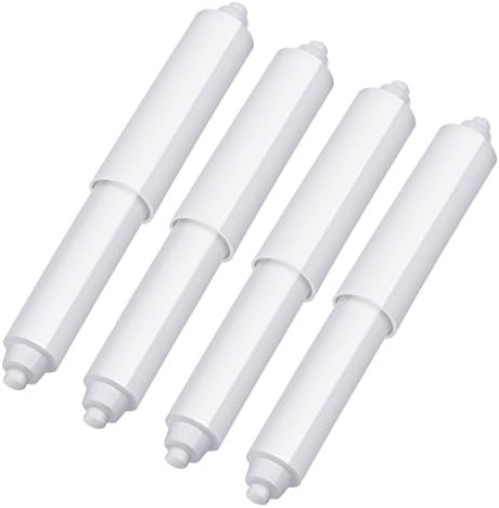 Shappy 4-Piece Toilet Paper Holder Rollers with Spring-Loaded Design White