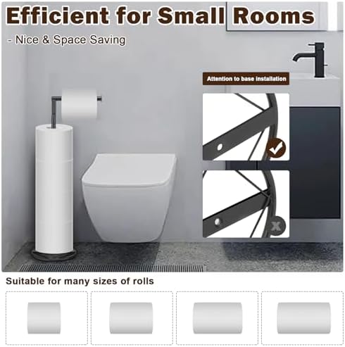 Rust-Proof Space-Saving Toilet Paper Holder
