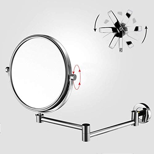Wall-Mounted Makeup Mirror with 360-Degree Swivel