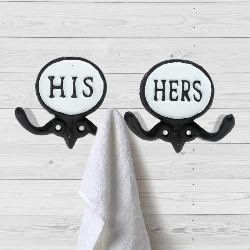 WallCharmers Set of 2 Towel Robe Hooks Rustic Bathroom Essentials