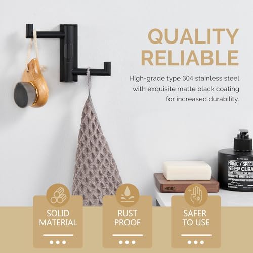 Angle Simple Swivel Towel Hook 3 Arms