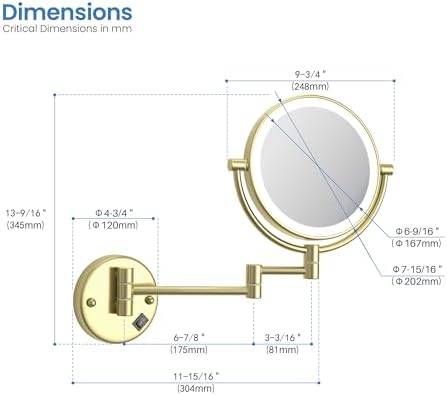 Dual-Sided Magnifying Mirror for Grooming Makeup