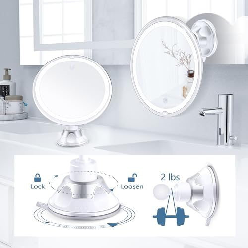 30X Precision Makeup Mirror Ultimate Beauty Tool with Light suction suction