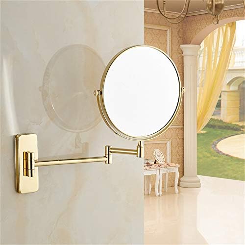 Wall-Mounted Double-Sided 8-inch Makeup Mirror with 3X Magnification