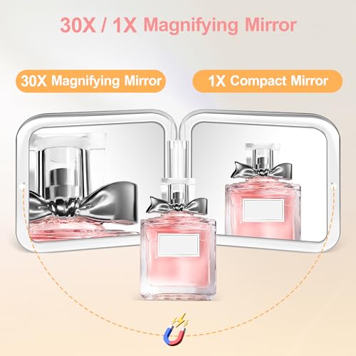 Compact Mirror 30X Magnifier for Travel