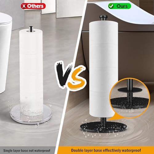 HHAOLUDUO High-Quality Toilet Paper Holder Stand - Space-Saving Waterproof