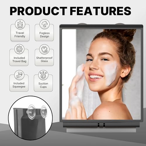 Fogless shower mirror keeps you seeing clearly