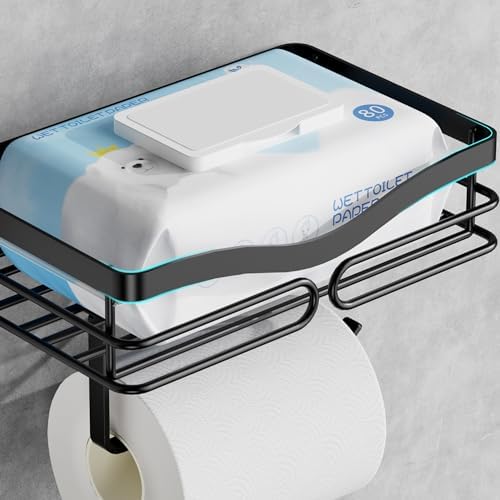 AIDILI Metal Black Toilet Paper Holder