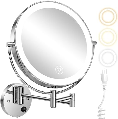 Precision 9-Inch Wall-Mounted Makeup Mirror for Professional Personal Use