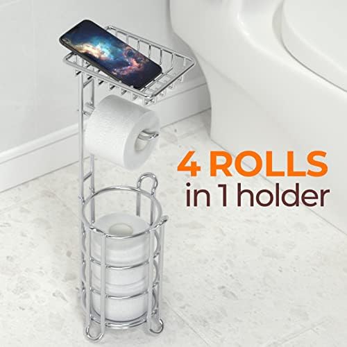 TreeLen Toilet Paper Holder Stand Chrome