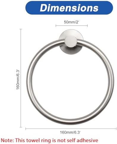 NearMoon Wall-Mounted Bath Towel Holder Brushed Nickel