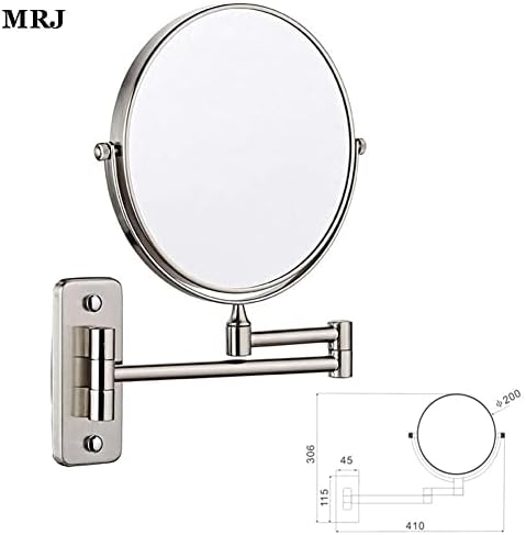 Space-Saving 360 Swivel Mirror with Multiple Magnifications for the Bathroom