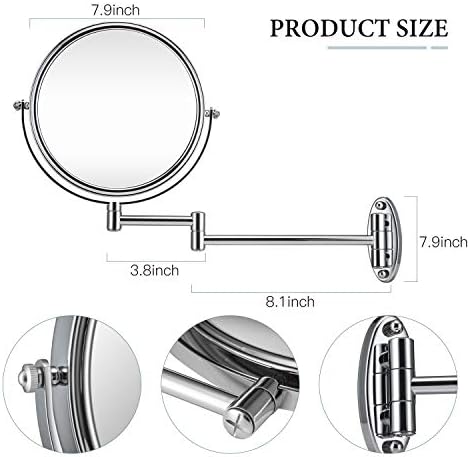 10X Wall-Mounted Makeup Mirror