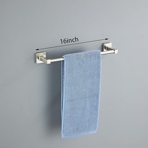 Sturdy 4-Piece Bath Towel Set - Stainless Steel in Brushed Nickel