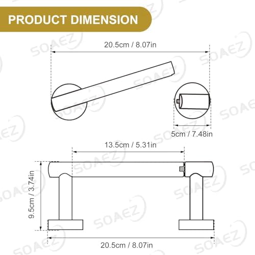 Powder Coated Gold Toilet Paper Holder