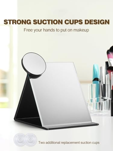 20X Magnifying Mirror with Suction Cups 35in Black
