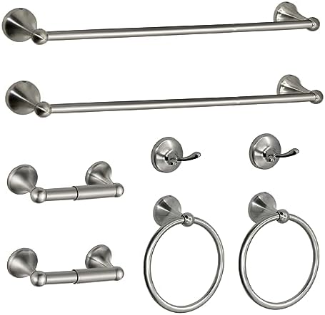 8-Piece Adjustable Towel Bar Set for Bathroom Hardware