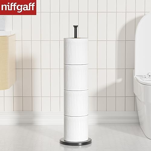 Stainless Steel Free-Standing Toilet Holder with Reserve Function Modern Sleek