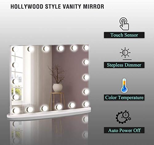 LUXFURNI Hollywood Vanity Mirror