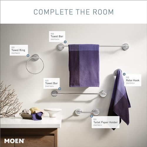 Moen DN0708CH Iso Collection Chrome Pivoting Toilet Paper Holder