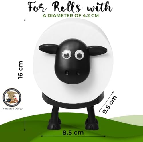 Funny Black Sheep Toilet Roll Holder Set of 3