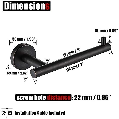 JQK Washroom Essential Oil Rubbed Bronze 5-Inch Mega Roll Toilet Paper Holder