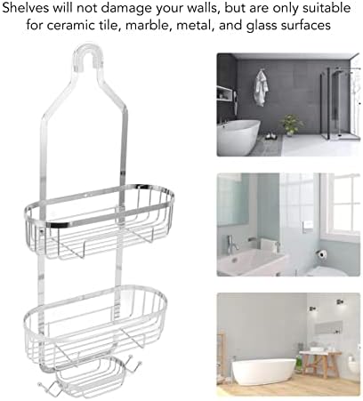 Sturdy 2-Layer bathroom shelf with punch holes for ceramic more