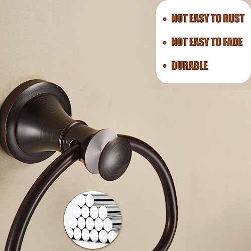 Wolibeer Bronze Towel Ring Rustic Bathroom Towel Holder